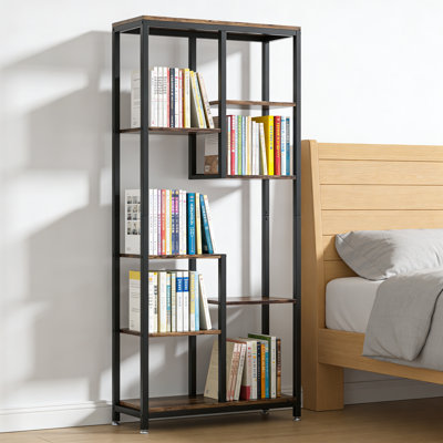 Nordic-Style Metal-Framed Bookshelf, Multi-Tiered Eco-Friendly Board Storage Rack For Home Use Floor-Standing Storage Unit For Living Rooms And Studies