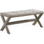 Glam Accent Bench With Nailhead Trim-1241032343