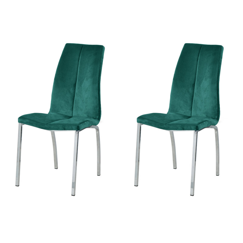 Knudsen Velvet Upholstered Side Chair, Green