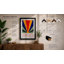Ohio Sunburst Retro 1 Piece Single Picture Frame Wall Art-136580934-136580935