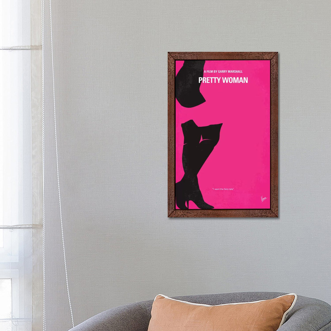 Gerahmtes Leinwandbild - Werbung „Pretty Woman Minimal Movie Poster” von Chungkong