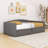 Twin Upholstered Daybed with Pop Up Trundle-438260044