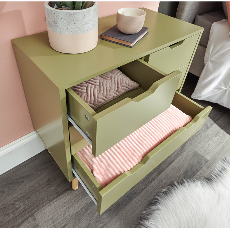 Lalani 60 cm W Chest of 4 Drawers, Boa Green