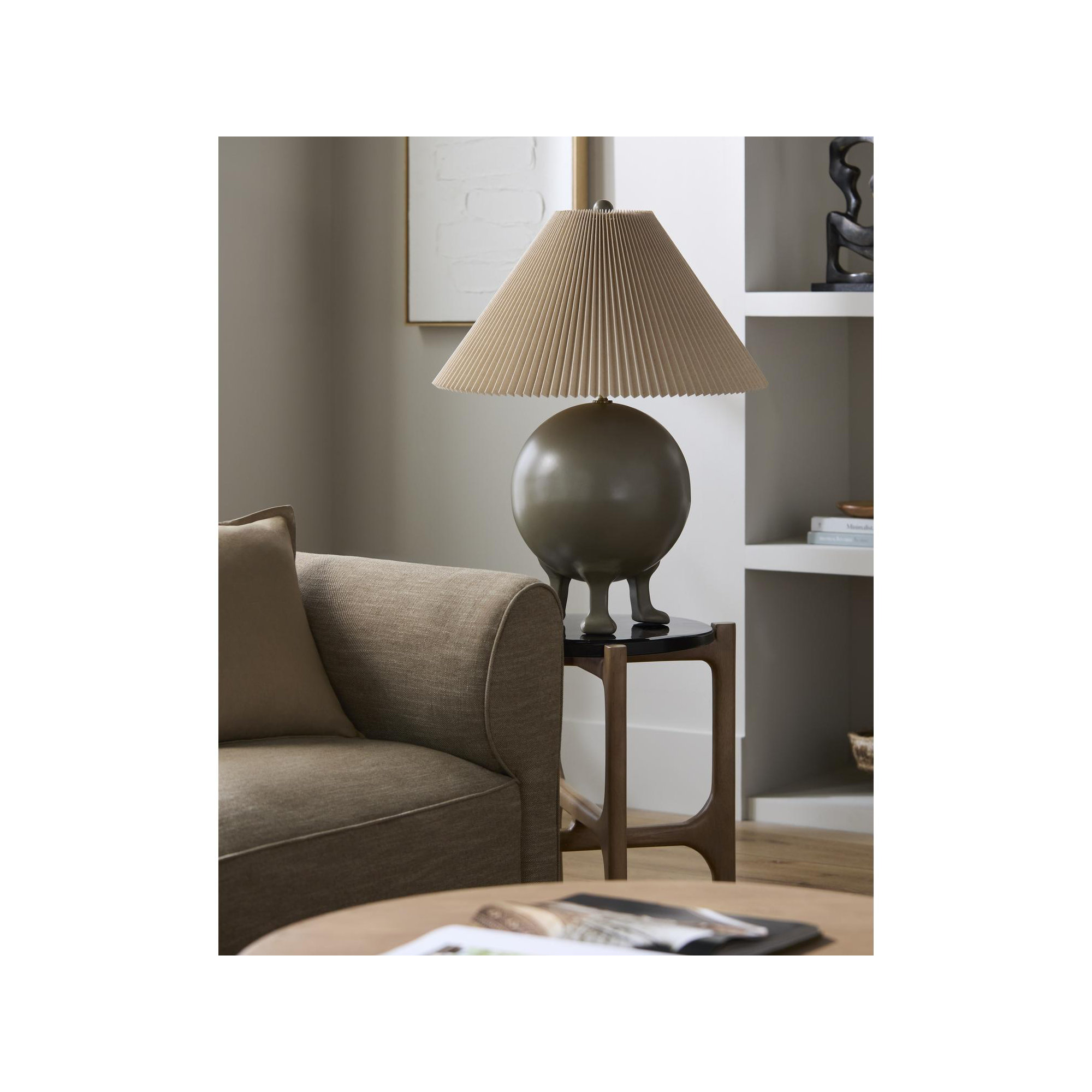 Chakera Accent Table Lamp, Gray