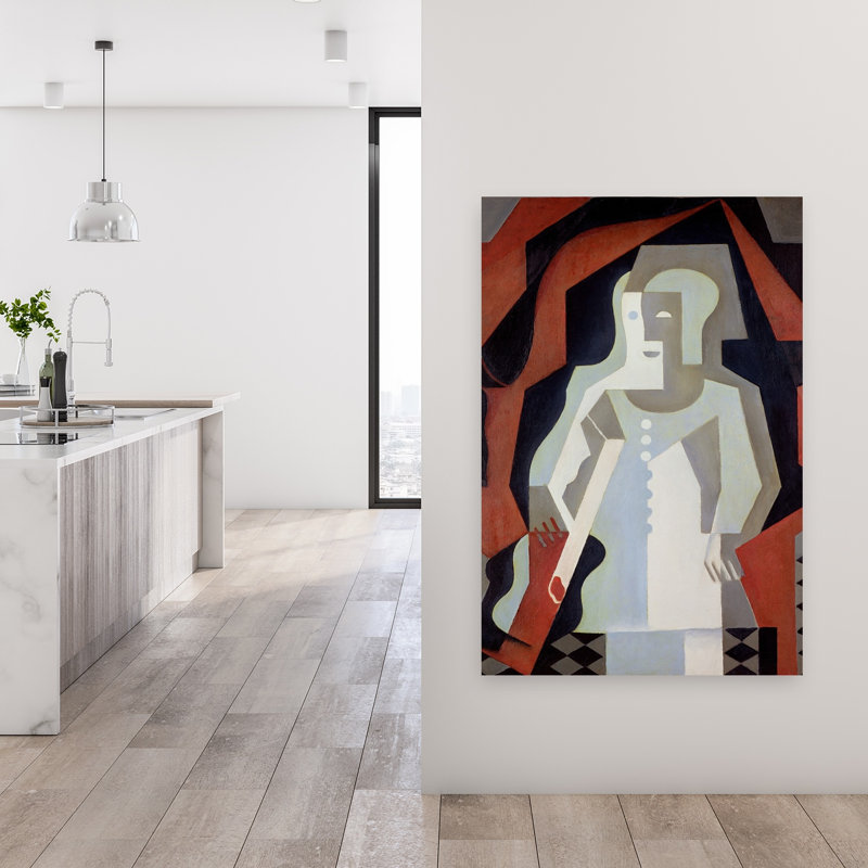 Pierrot, 1919, estampe d'art mural abstrait contemporain, H 48 po x l 32 po