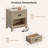 21.3'' W 1-drawer Nightstand With Open Shelf, End Table With Charging Station