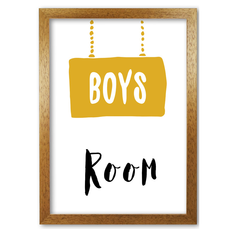 Boys Room - Print, 42 cm H x 30 cm W x 1 cm D, No Frame