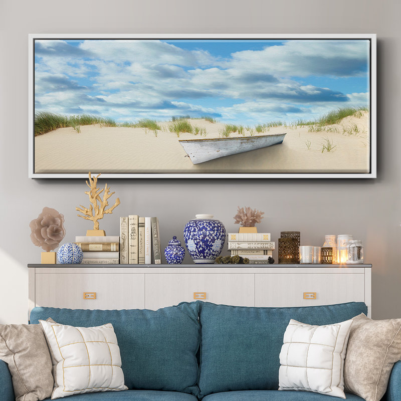 Plage - toile encadrée, H 24 po x l 60 po