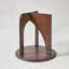 Table d'appoint 100% bois massif - Table de bout ovale rustique naturelle