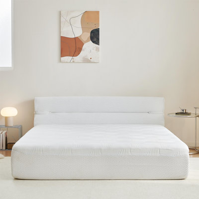 Cooluxe All-in-One Mattress and Bed Frame Set with Japanese Cooling Fiber and Multi-Layer Support by NFusion