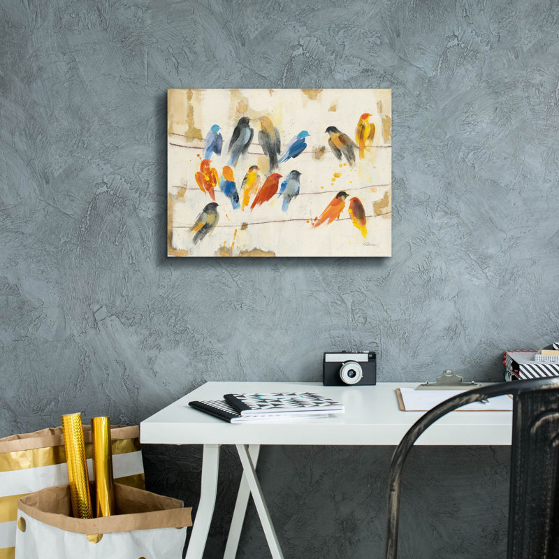«Town Meeting» par Albena Hristova, art mural sur toile, H 12 po x l 16 po x P 0,75 po