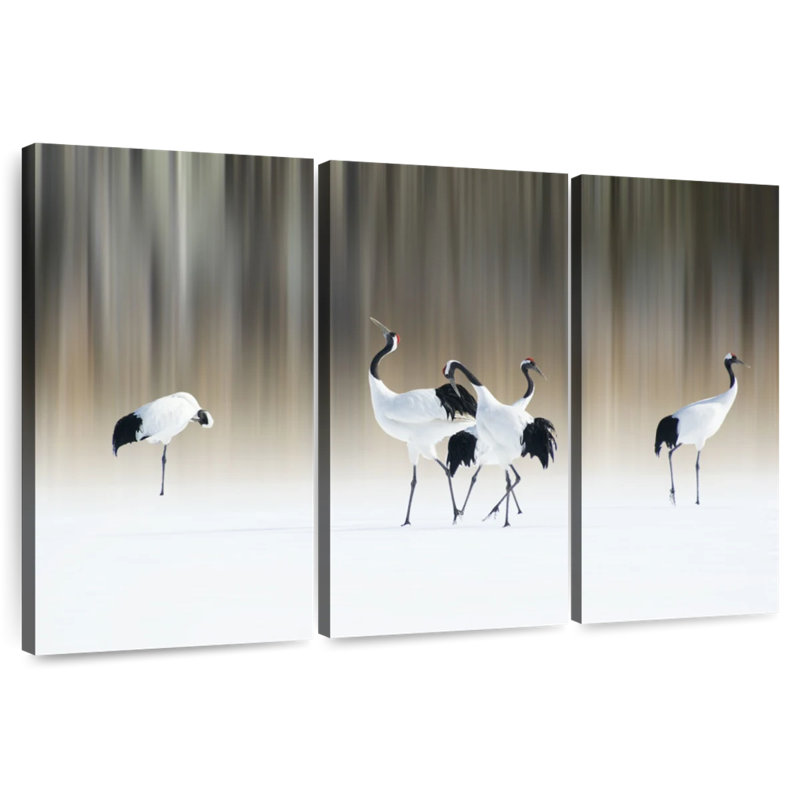 Crested Cranes, 24" H x 38" W