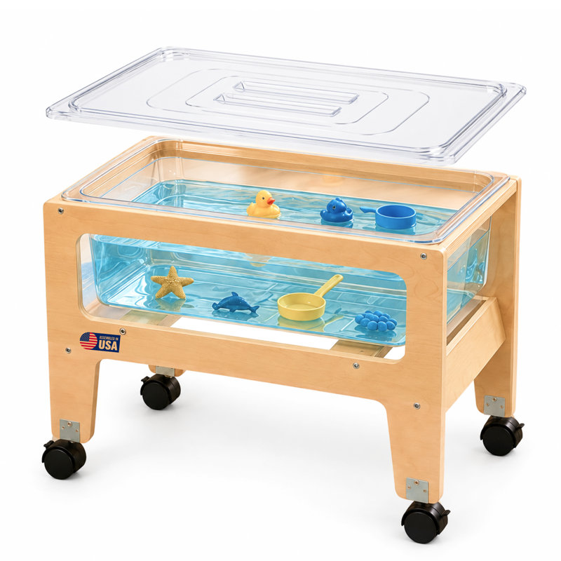 Adjustable Activity Table, Dual Bin