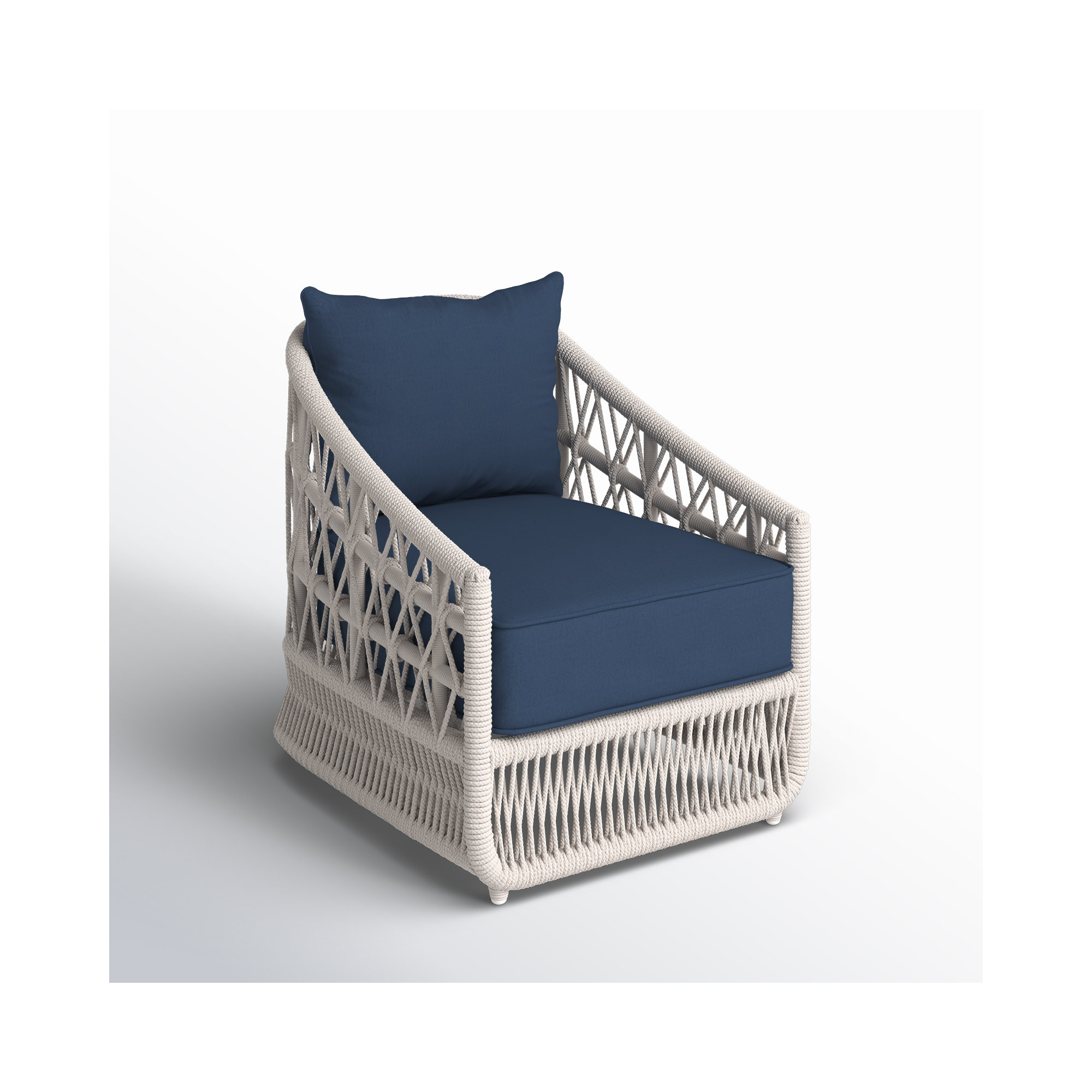 Lucan Patio Chair with Sunbrella Cushions, Echo Midnight Sunbrella®