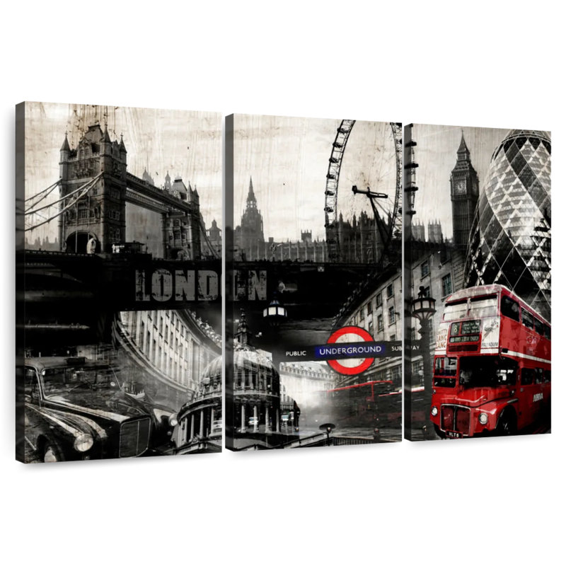 Sirci Collage London, H 42 po x l 65 po