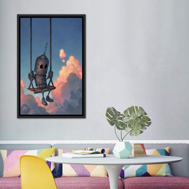 Décoration murale The The Météorologic Kids, H 60 po x l 40po x P 1,5 po, Toile avec cadre noir