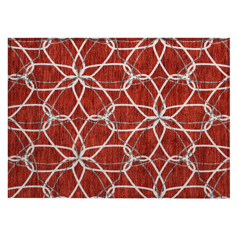  Alegandro Area Rug with Non-Slip Backing, Rectangle 1'8" x 2'6"