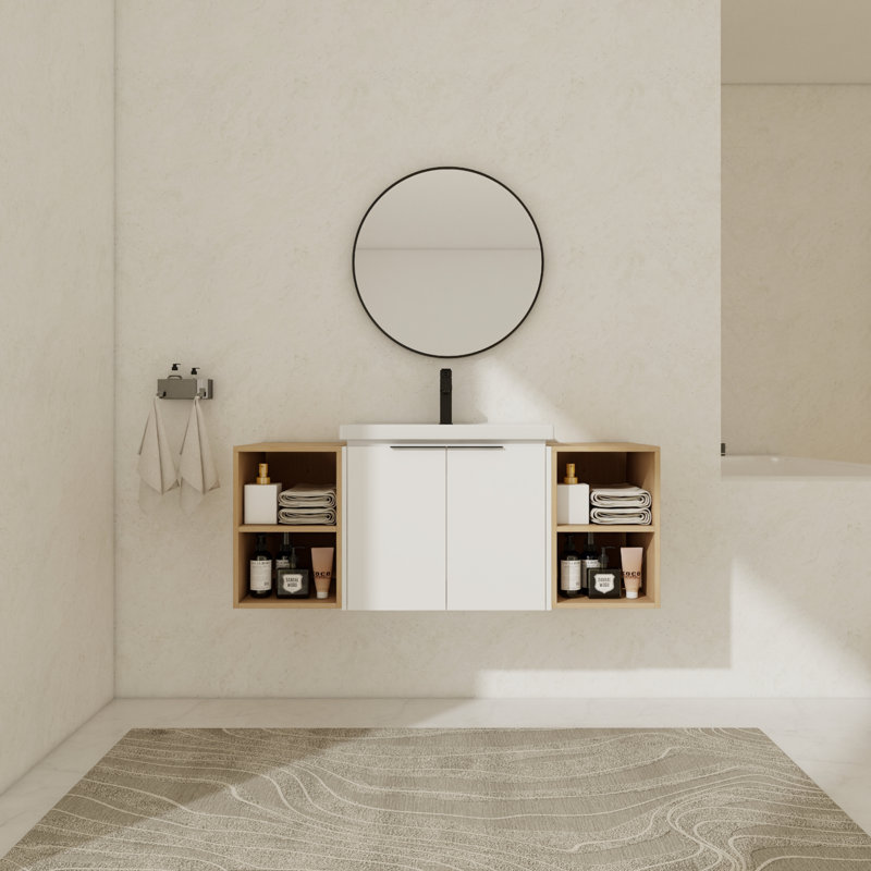 Ensemble de meuble-lavabo simple mural 48 po Resheka