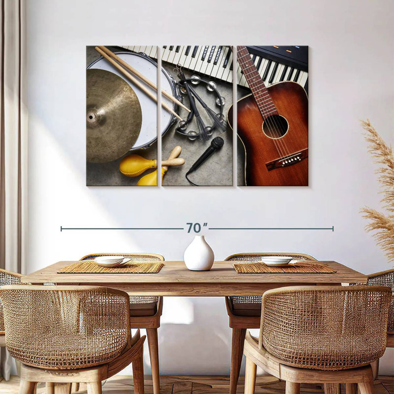 Collection d'instruments de musique Abarca, H 36 po x l 57 po
