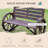Rustic 41" Wagon Wheel Bench For Porches, , 2 Seat, Solid Fir Wood, Construction Outdoor - Wooden With , , Seat And Wood Construction, Brown