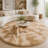 Ebern Designs Soft Fluffy Tie-Dyed Beige Shag Area Rug for Living Room Bedroom Nursery Kids Room-1164655162-1164655110