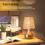 Élégante lampe de table de chevet dorée avec abat-jour en rotin pour petits espaces - Chambre à coucher, salon