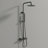 Wall Mounted Solid Brass Triple Function Thermostatic Shower System With Handheld Shower Heads With Footwash Spout-128275178