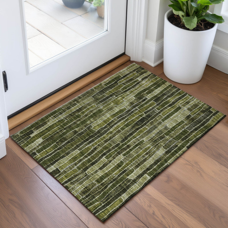 Tapis de qualité supérieure lavable à la machine Kumbhar AMF1301, Rectangle 1 pi 8 po x 2 pi 6 po