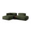 Bedar 2 Seater Velvet Corner Sofa -1824922767