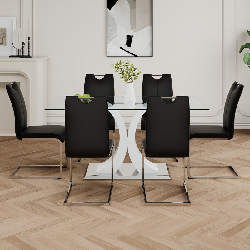 Table en verre de style moderne
