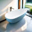 Baignoire moderne en acrylique bleu simple