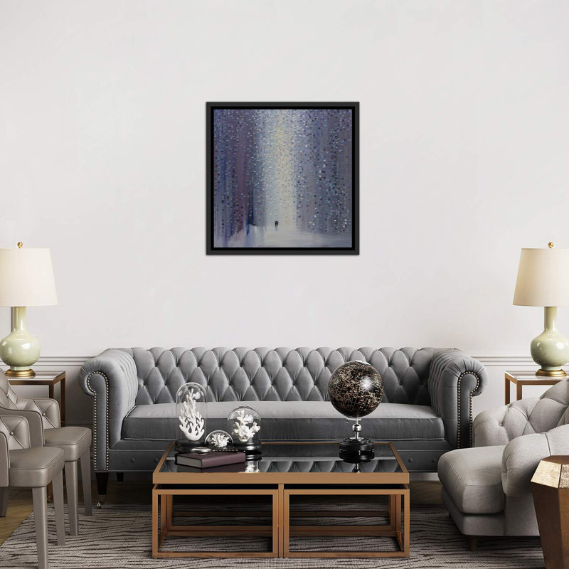 «A Rainy Haze» - reproduction d'art, H 37 po x l 37 po x P 1,5 po, Cadre noir vieilli