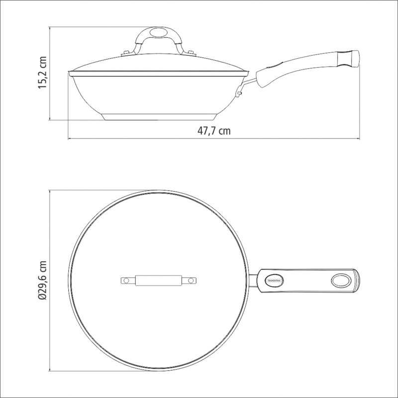 Tramontina Stainless Steel Wok with Lid