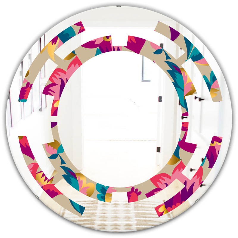 Miroir mural Elegant Blossom, 31,5 po x 31,5 po