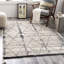 Tapis intérieur / extérieur crème / gris noué à la main Mathias-1359118681
