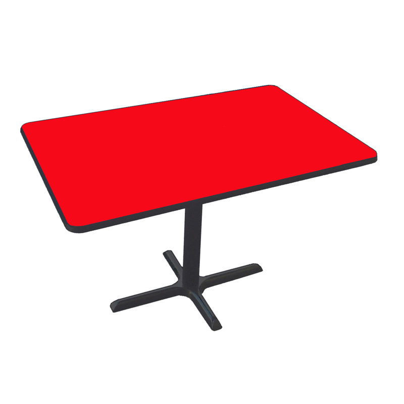 Table de salle de pause, l 42 po x P 30 po, Rouge