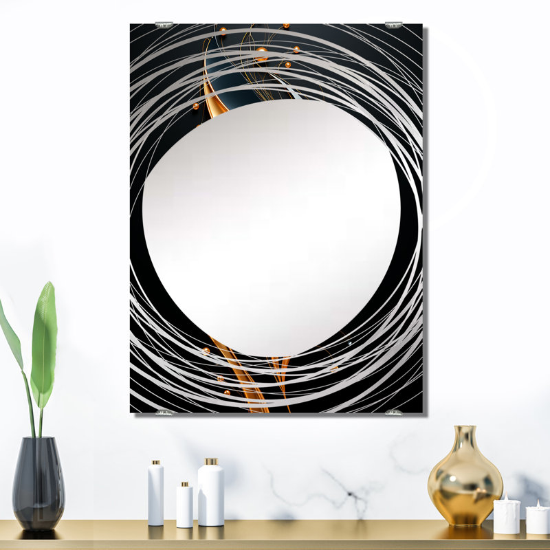 Urcino - Grand miroir mural abstrait MIR135362, 32 po x 24 po