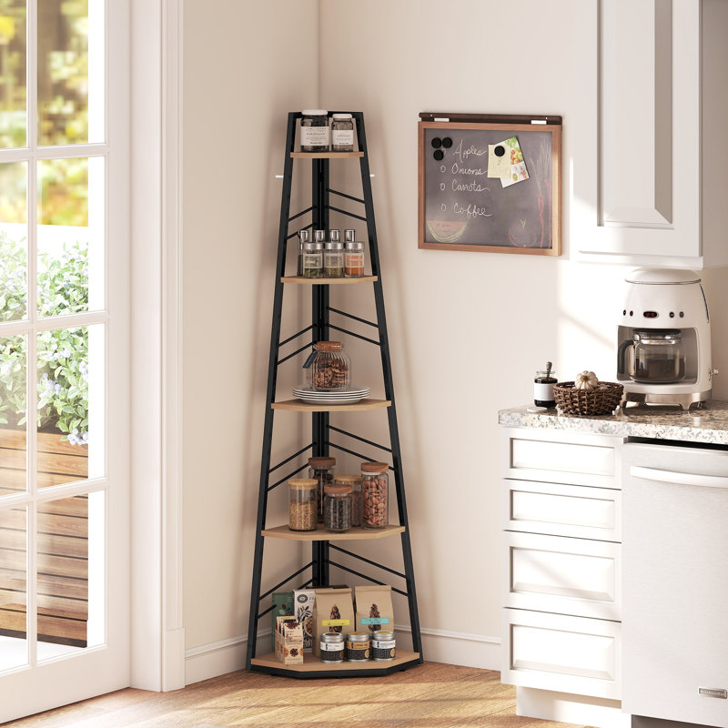 36.5cm W Metal Shelving Unit, Natural