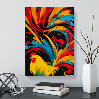 Langsey Rooster Splatter Vol.3 - Wrapped Canvas