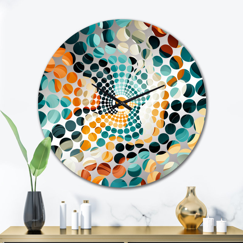 Horloge murale abstraite Celestial Harmony Cosmic Flow, Grand