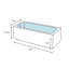 Baignoire de trempage rectangulaire en alcôve avec trop-plein à fente et tablier intégré 60 po x 30 po Underscore®-27814134-27814133