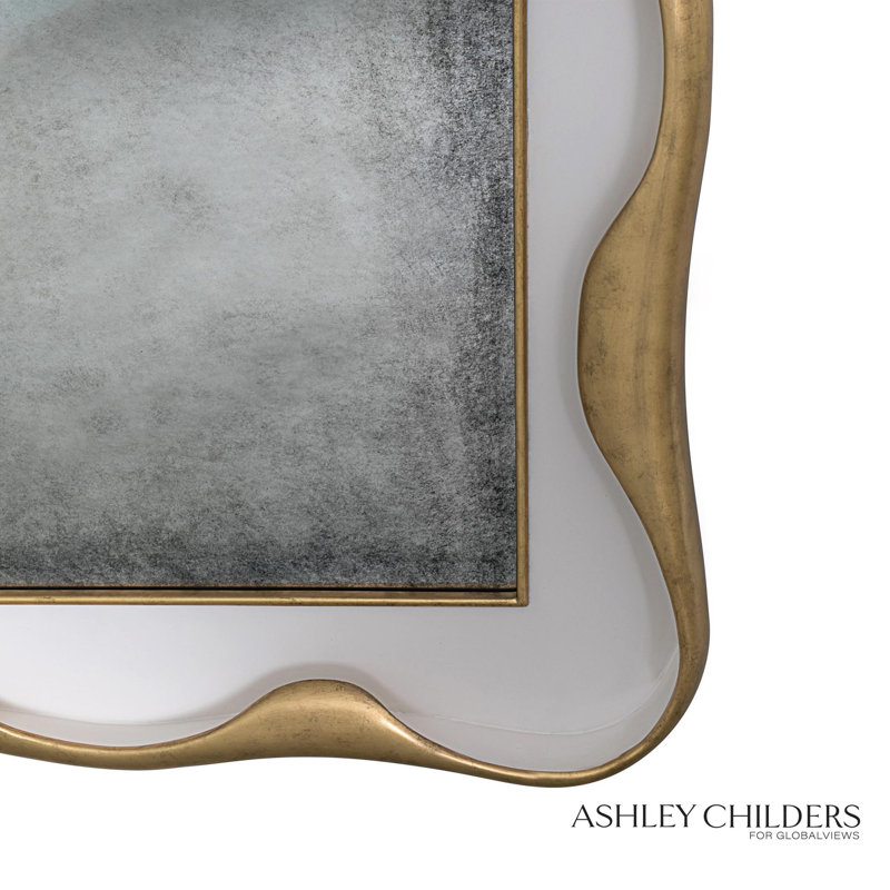 Venus Leaning Mirror, Cream/Gold