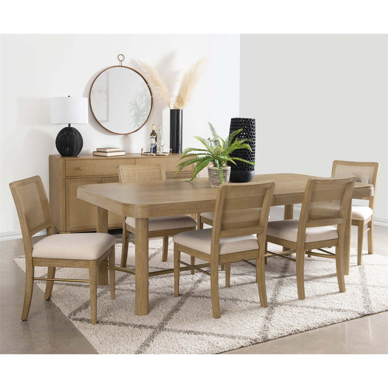 Ensemble de table de salle à manger à rallonge 7 pièces Benson, élégant et fonctionnel pour maisons modernes et traditionnelles