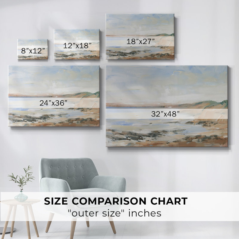 Shoreline Study II-Gallery, toile tendue, H 18 po x l 27 po