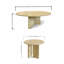 Ensemble de tables basses en marbre jaune Glod, seulement la table, sans chaises.