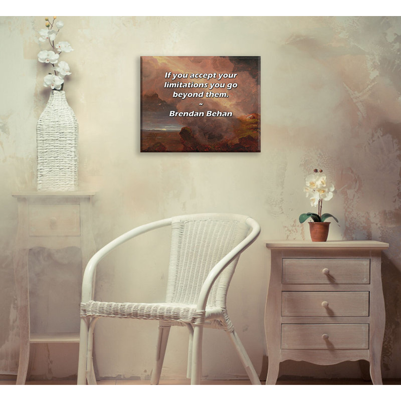 Trinx Gallery Wrapped Canvas By Brendan Behan: "If you accept your limitations you go beyond