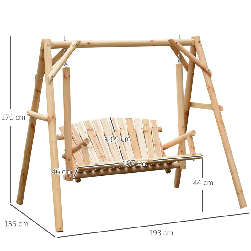 Hugo 300 Person Pine Porch Swing