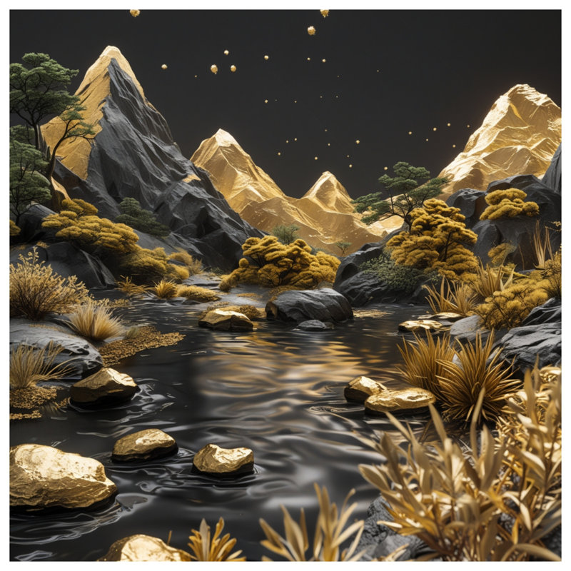 Tapis de bain Golden Mountains, L 34 po x L 21 po