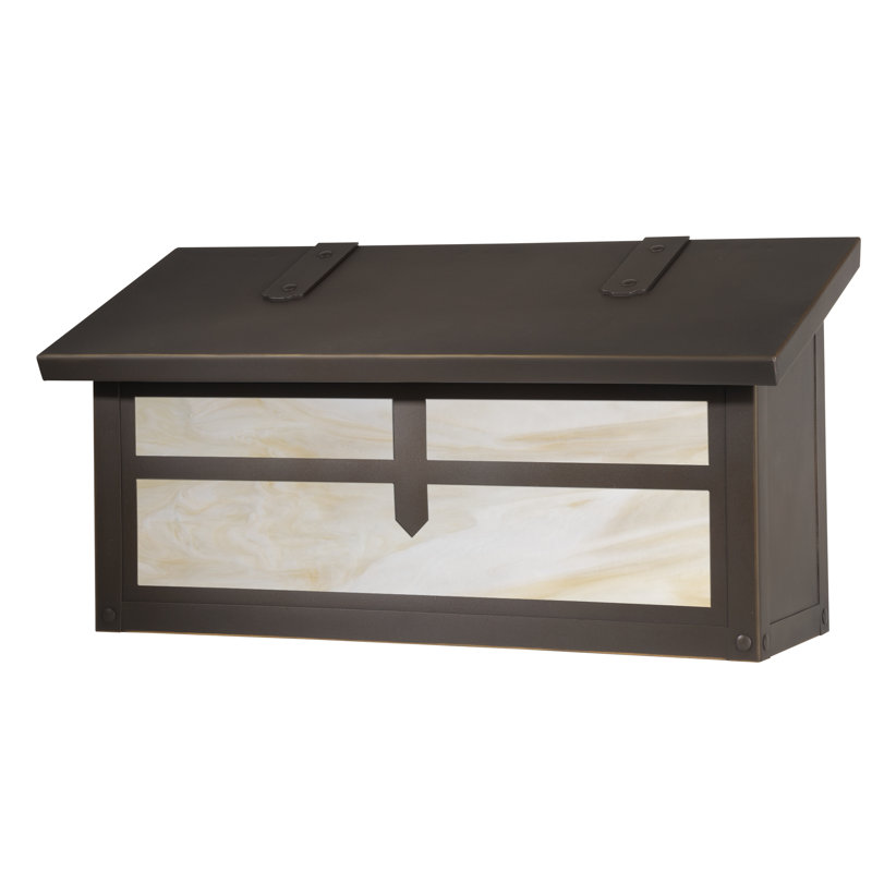 Arrow Brass Wall Mounted Mailbox, Architectural Bronze