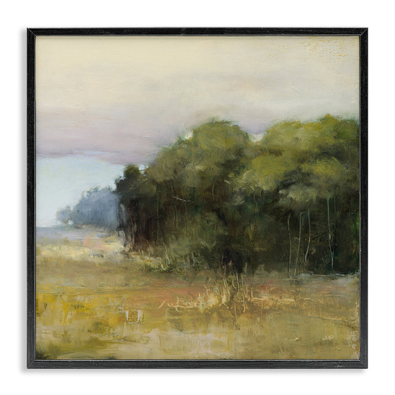  Bord de forêt, art de la giclée par Julia Purinton, Giclée encadrée noir minuit, H 12 po x l 12 po